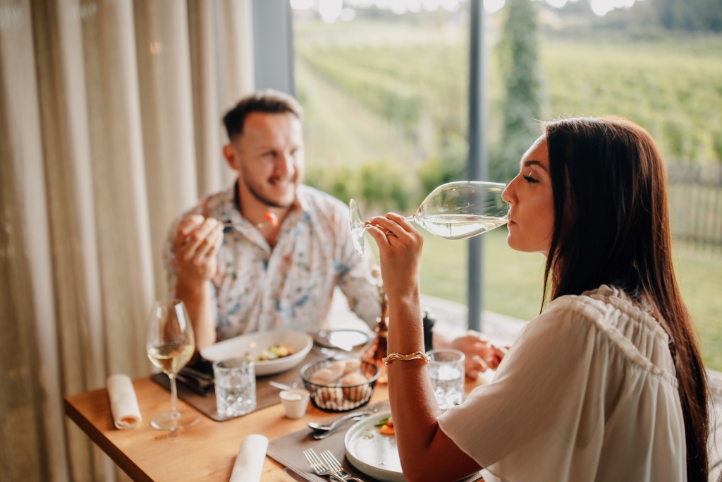 Weingartenrestaurant im Sommer